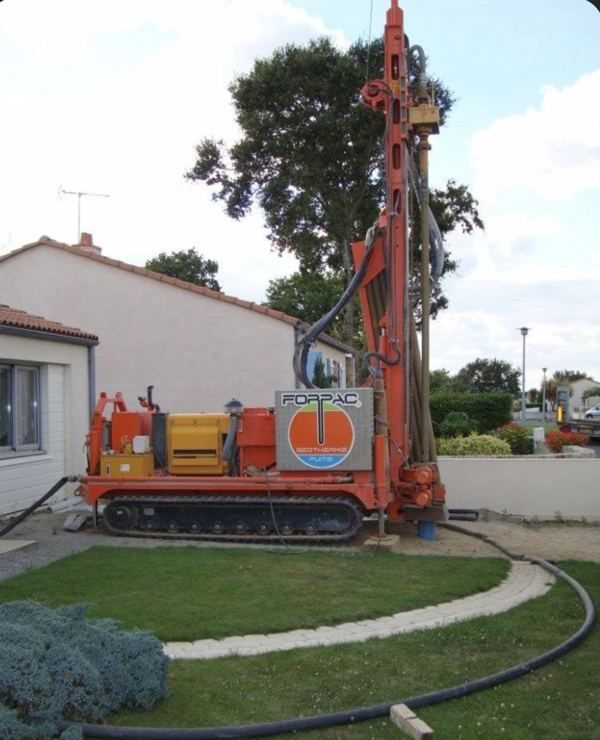 Installation de géothermie, forage résidentiel